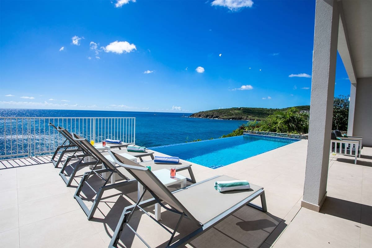 Villa Aqua, a Sleek Four-Bedroom Indigo Bay Villa with Private Pool and Saba Views Main View