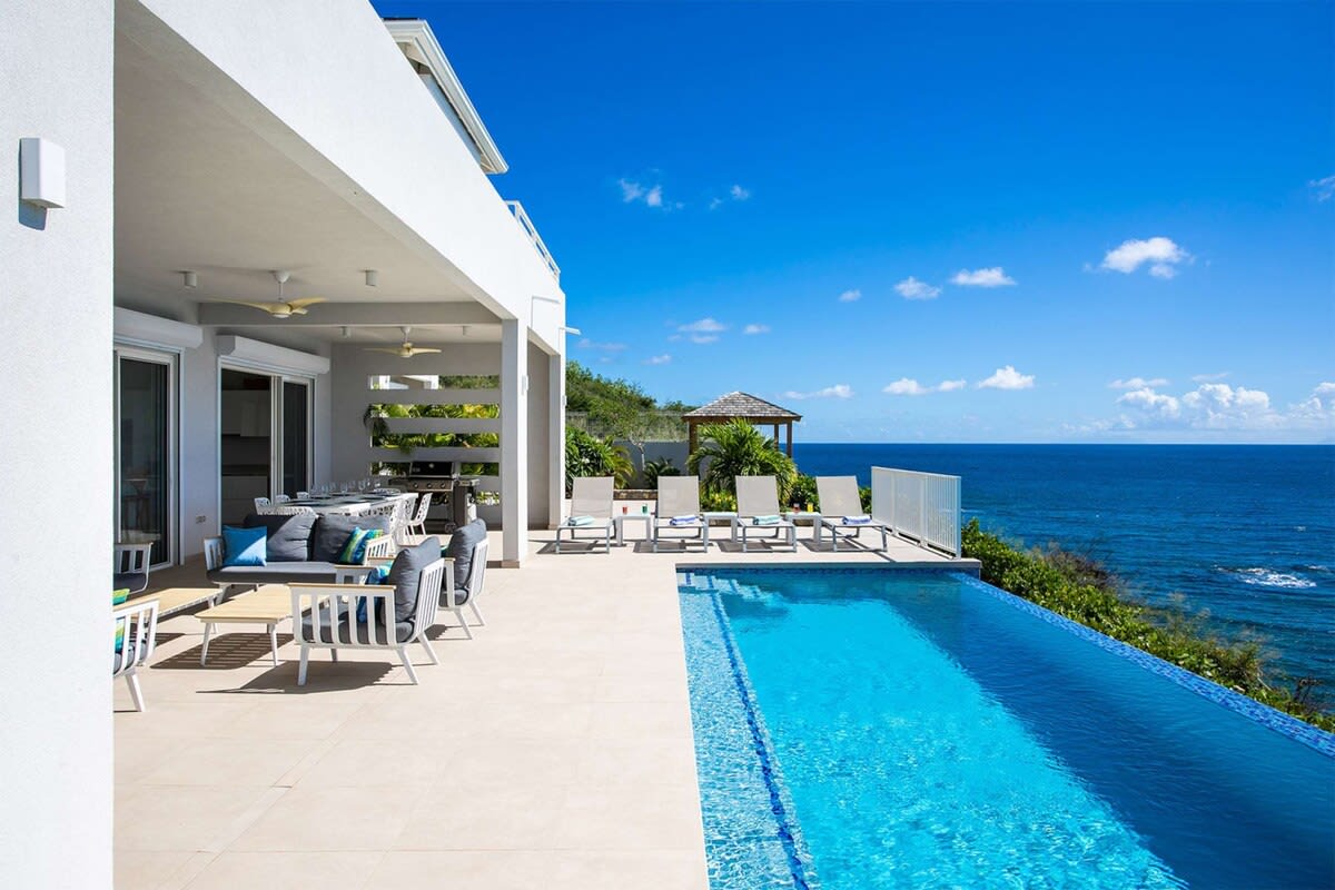 Villa Aqua, a Sleek Four-Bedroom Indigo Bay Villa with Private Pool and Saba Views Gallery 1