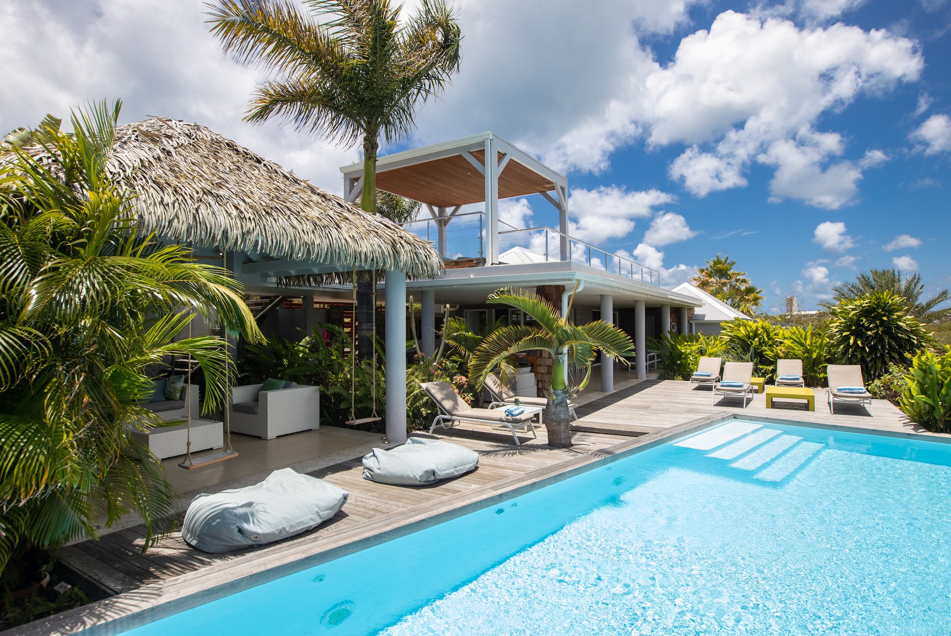 Bahia Blue, a Four-Bedroom Terres Basses Villa with Heated Infinity Pool and Rooftop Views Main View