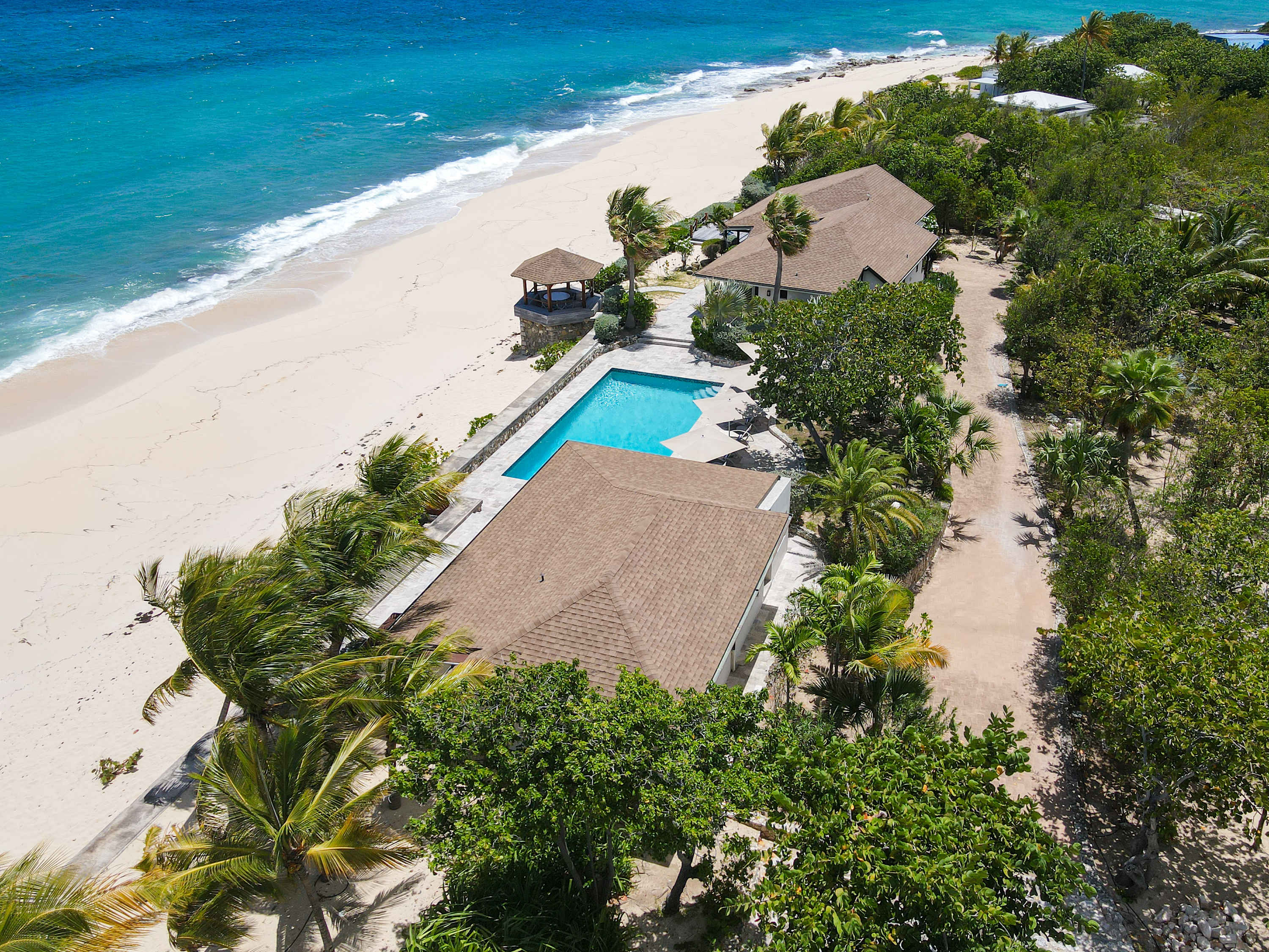 Blue Beach, Beachfront Villa on Baie Longue in Terres Basses Main View