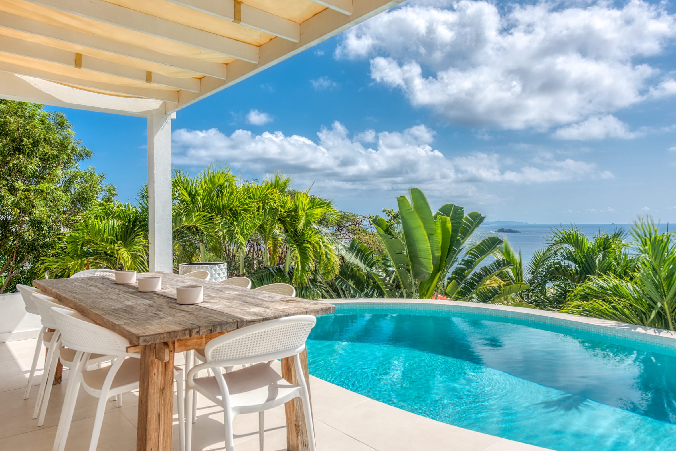 Bright Waters: Oceanfront Villa on Tamarin Hill with Private Pool Main View
