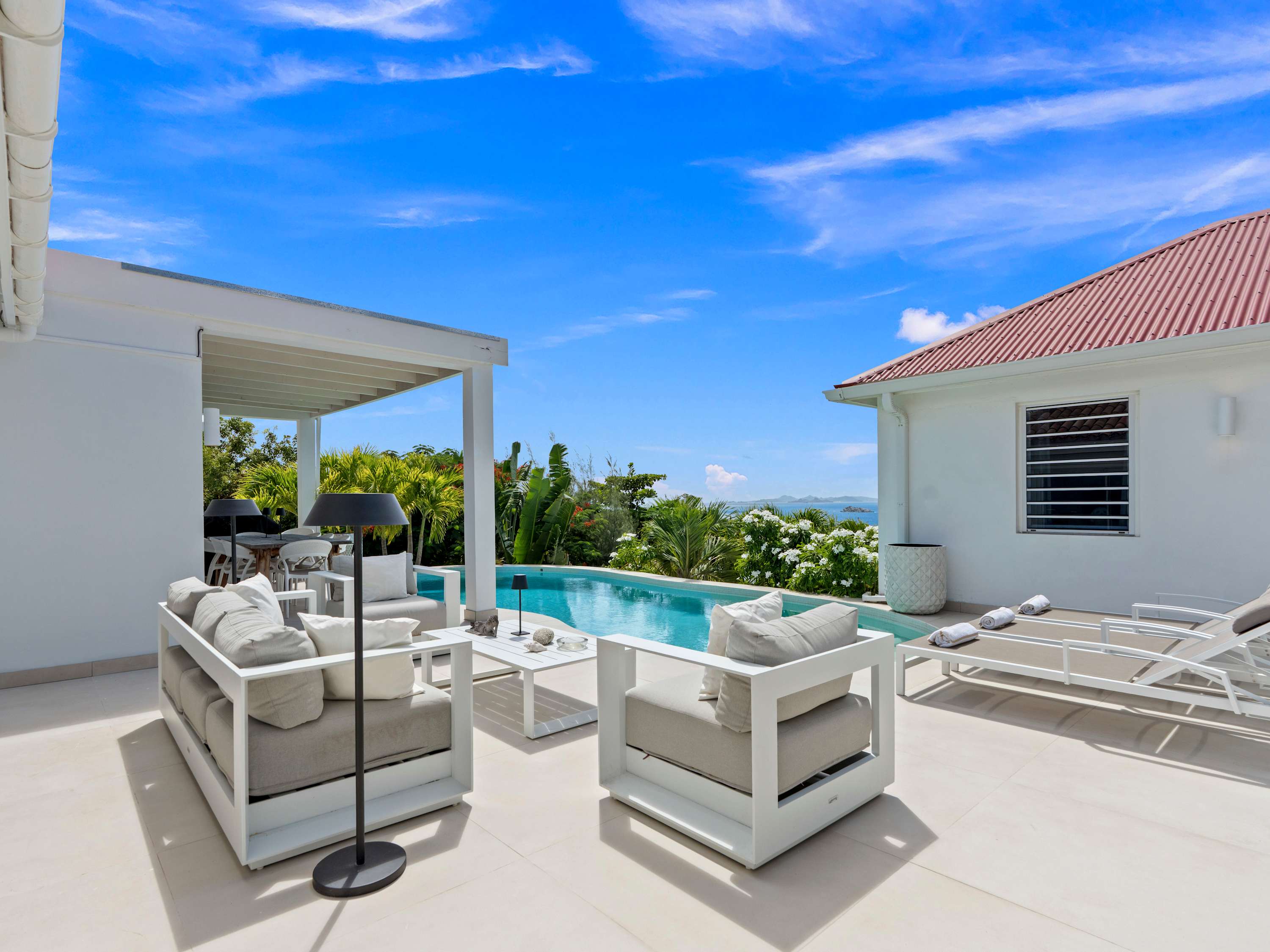 Bright Waters: Oceanfront Villa on Tamarin Hill with Private Pool Gallery 3