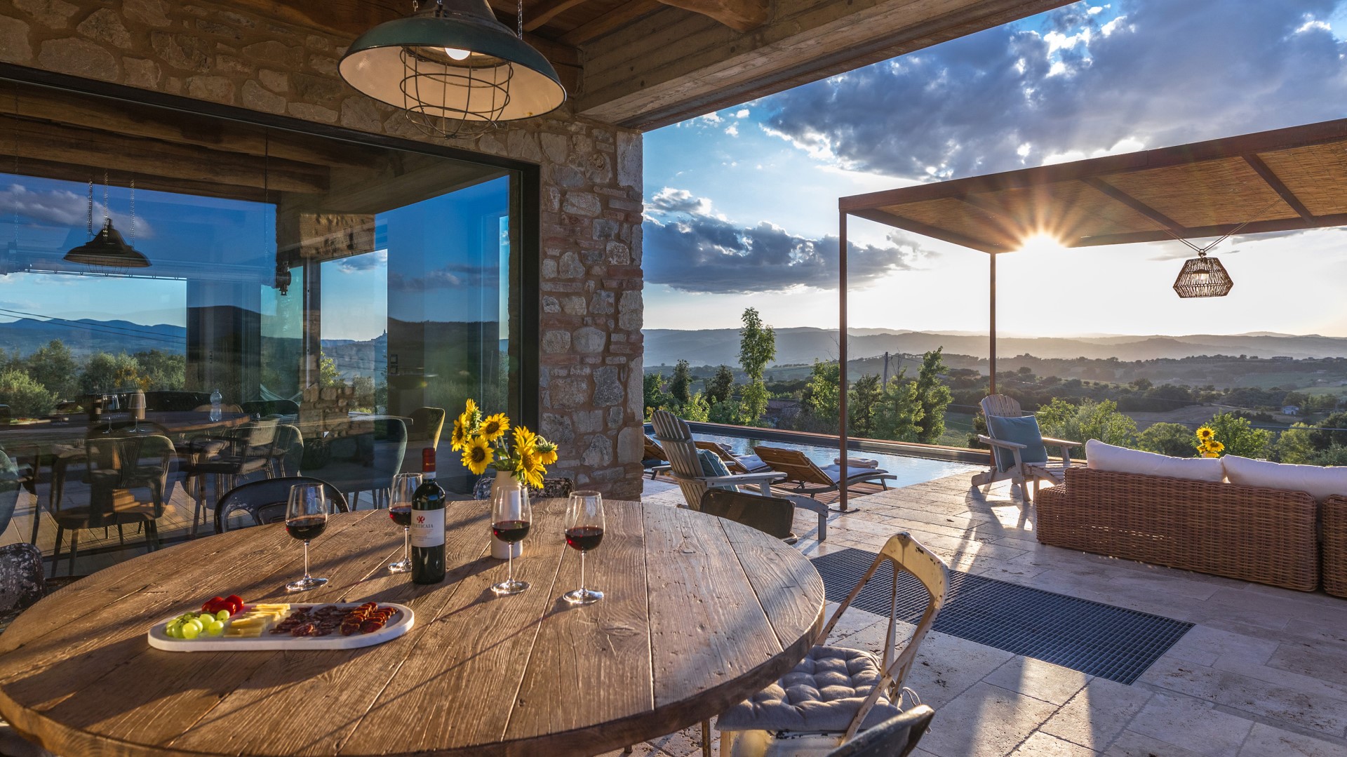 Casale The Place, Industrial-Chic Stone Villa with Pool Near Todi Gallery 1