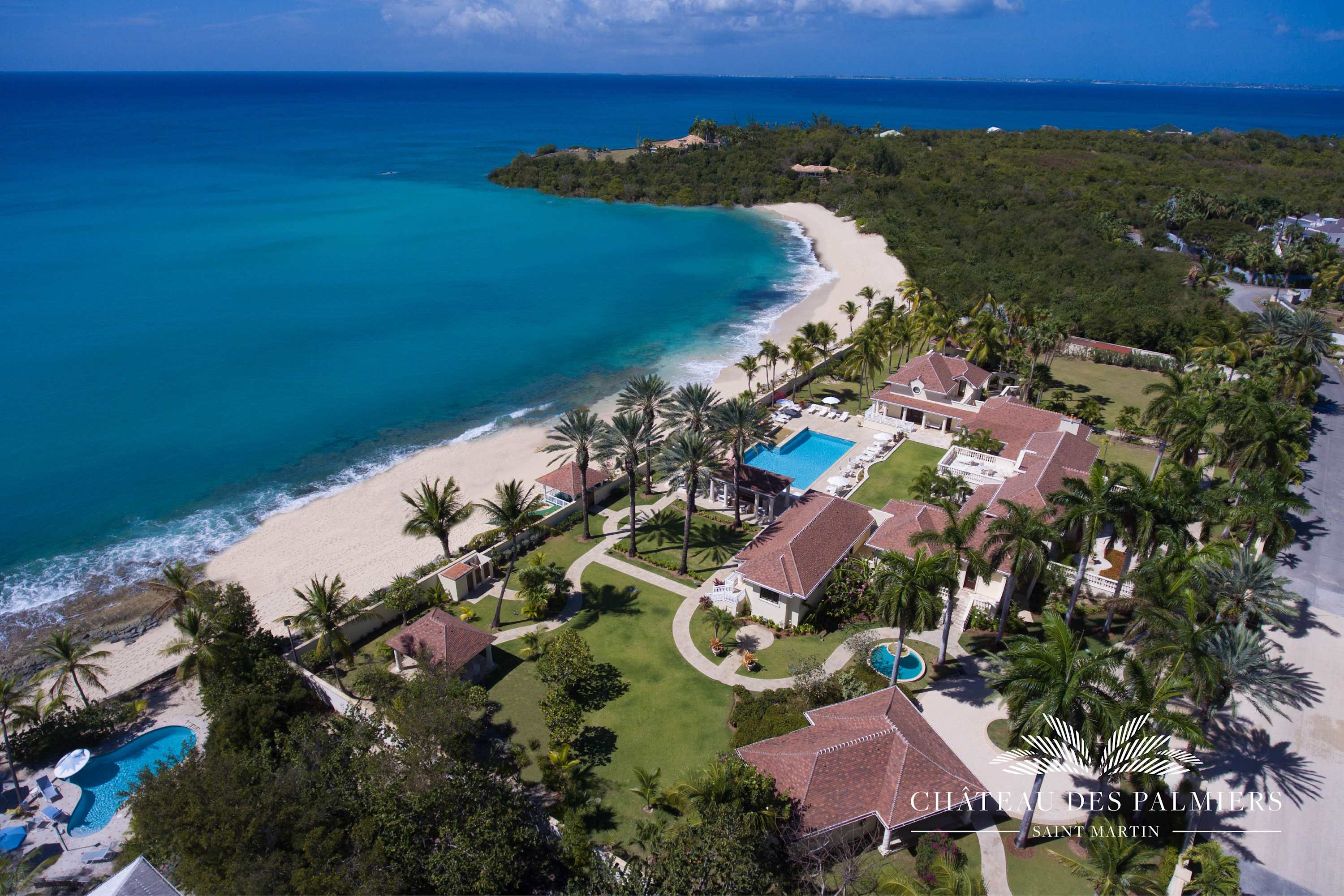 Chateau des Palmiers, 10 Bedroom Beachfront Estate on Plum Bay