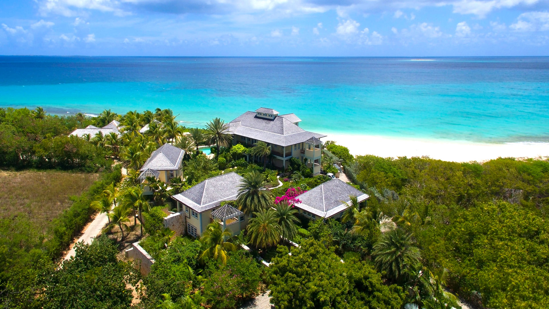 Coral Estate, Eight Bedroom Beachfront Estate on Long Bay Beach Main View