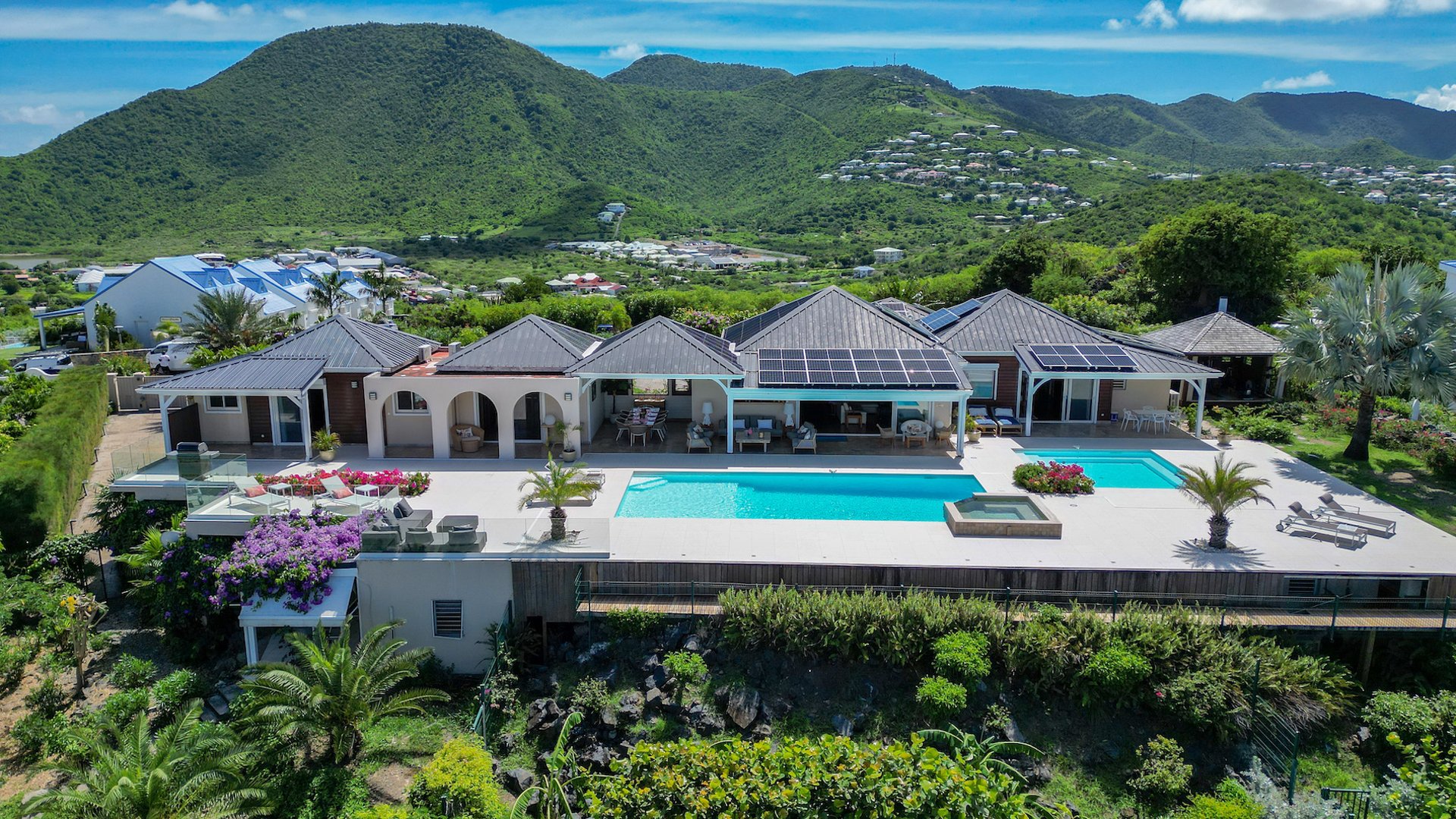 Dreamin Blue, a 5 Bedroom Happy Bay Villa with Two Heated Pools and Anguilla Views Main View