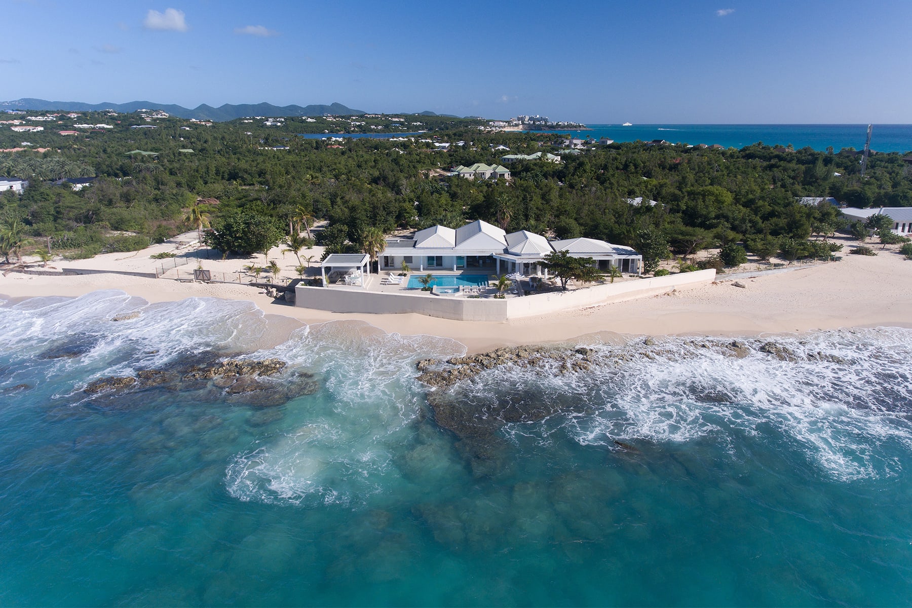 Ecume des Jours, Secluded Beachfront Villa on Plum Bay Main View