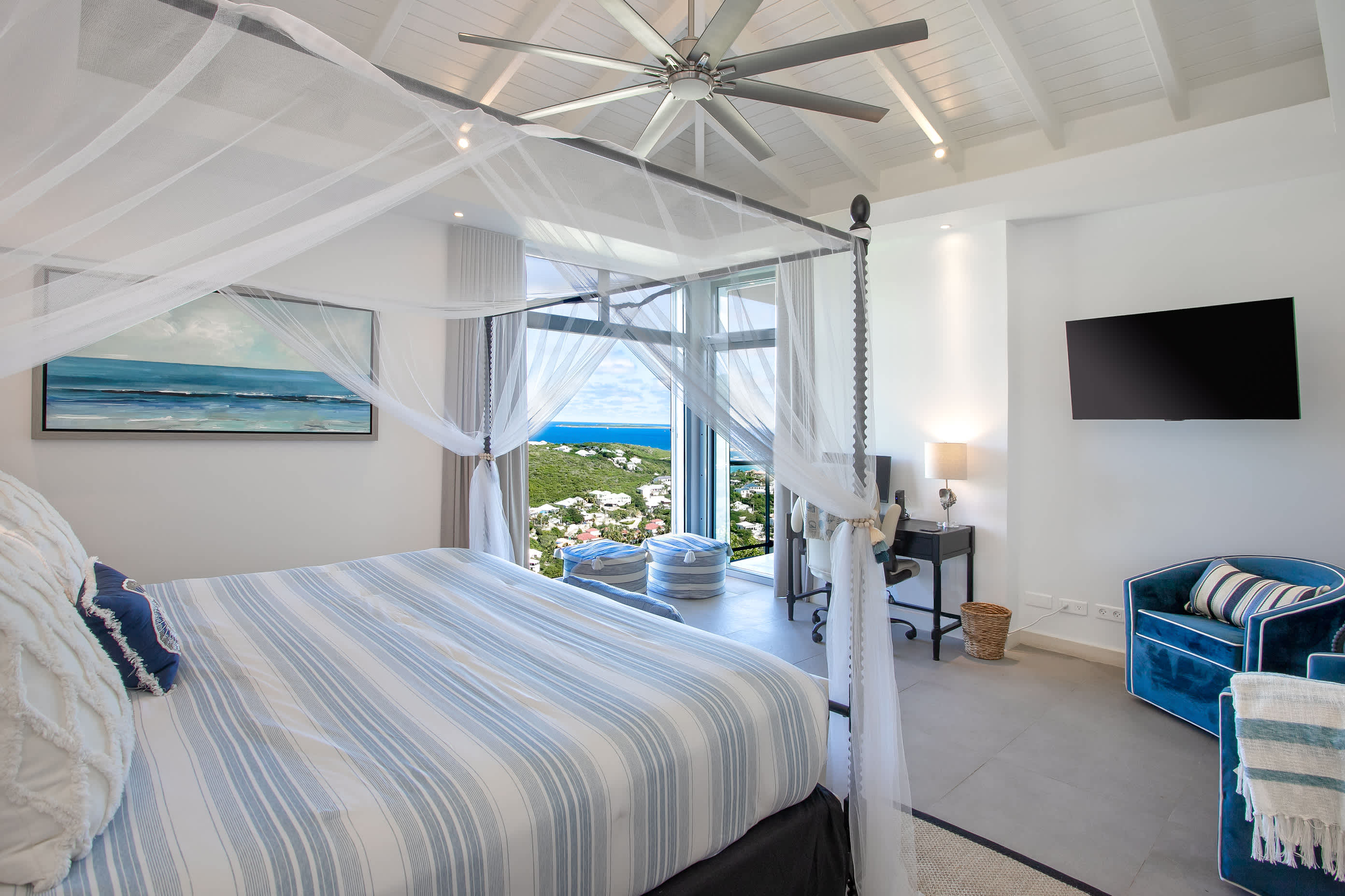 Five Minutes More, Ocean View Villa in Oyster Pond with Four King Suites - Photo 31