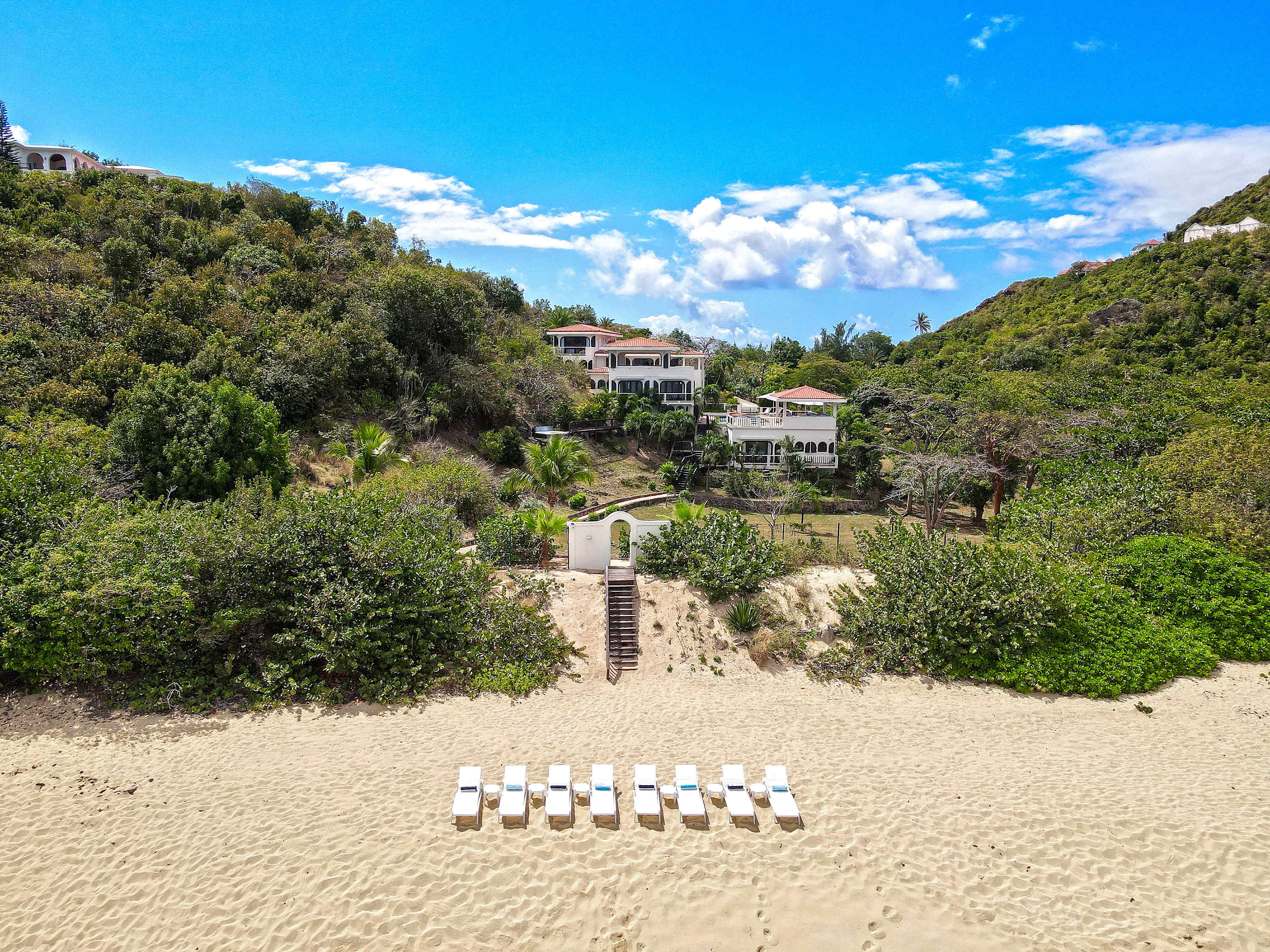 Villa Joie de Vivre, Beachfront Baie Rouge Villa with Private Cottage and Sunset Pool Main View