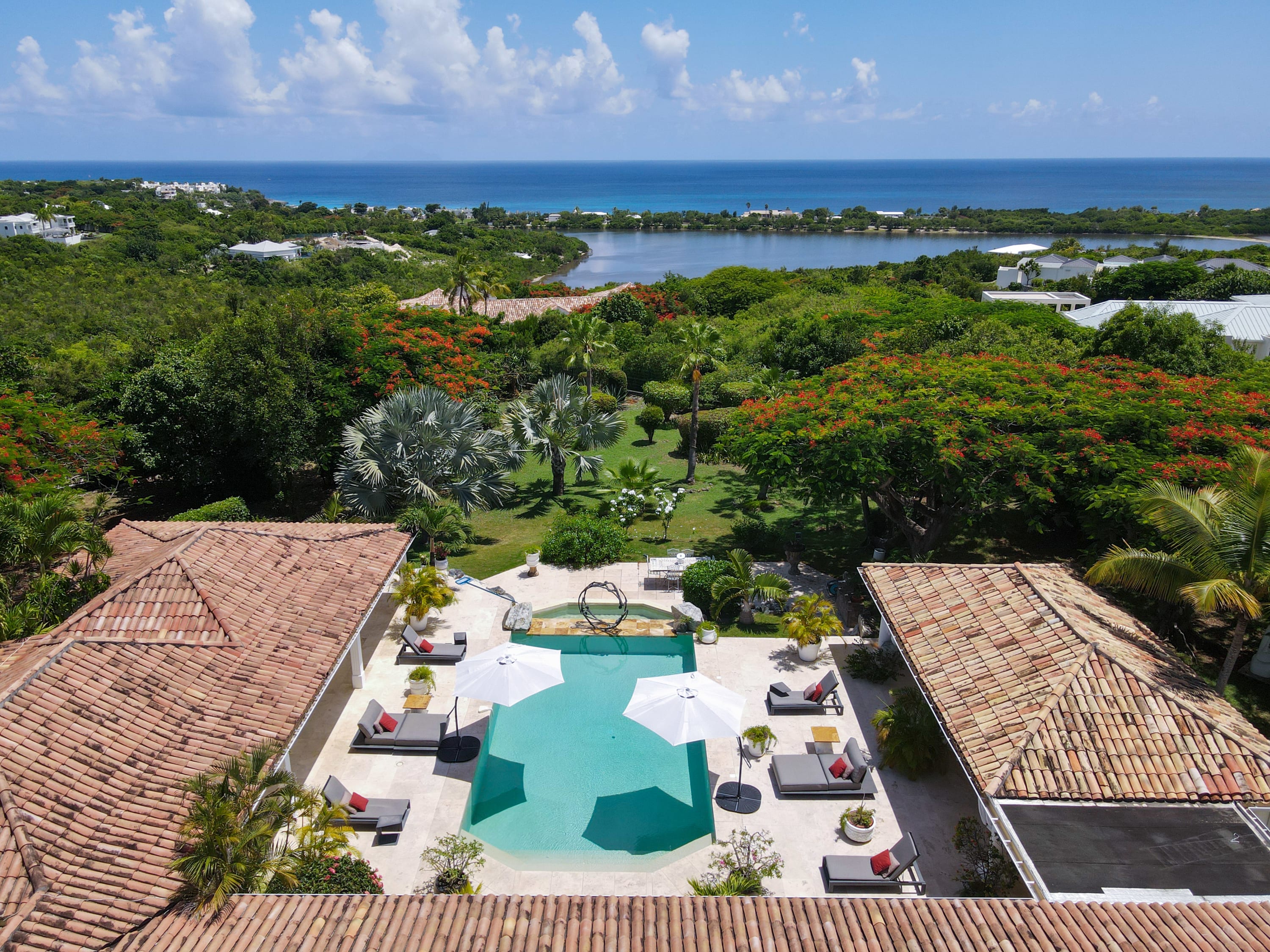 Villa La Pinta, Ocean View Pool Villa in Terres Basses Main View