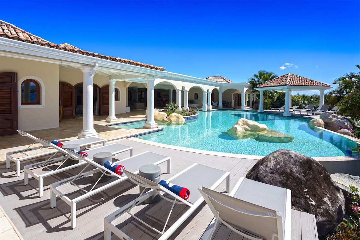 La Salamandre, a Six-Bedroom Lagoonfront Villa in Terres Basses Main View