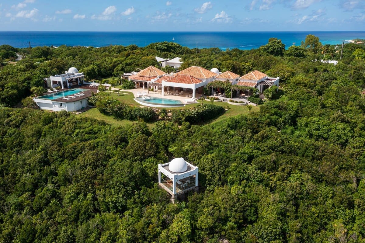 La Vue Folle, Terres Basses Beachfront Villa with Two Pools and Simpson Bay Lagoon Views Main View
