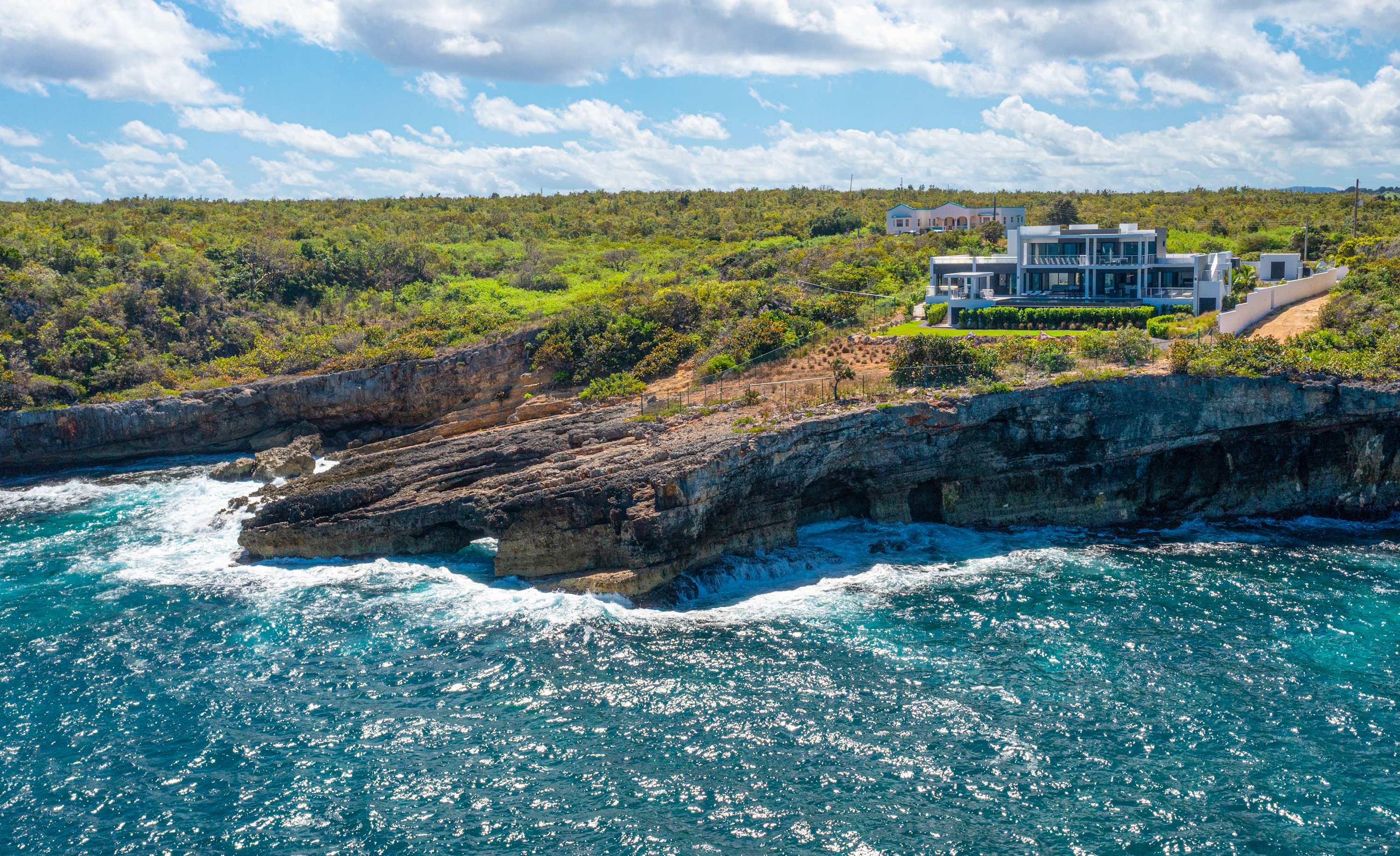 Le Rêve Bleu, a Beachfront Black Garden Villa with Pool, Jacuzzi and Four Ensuite Bedrooms Main View