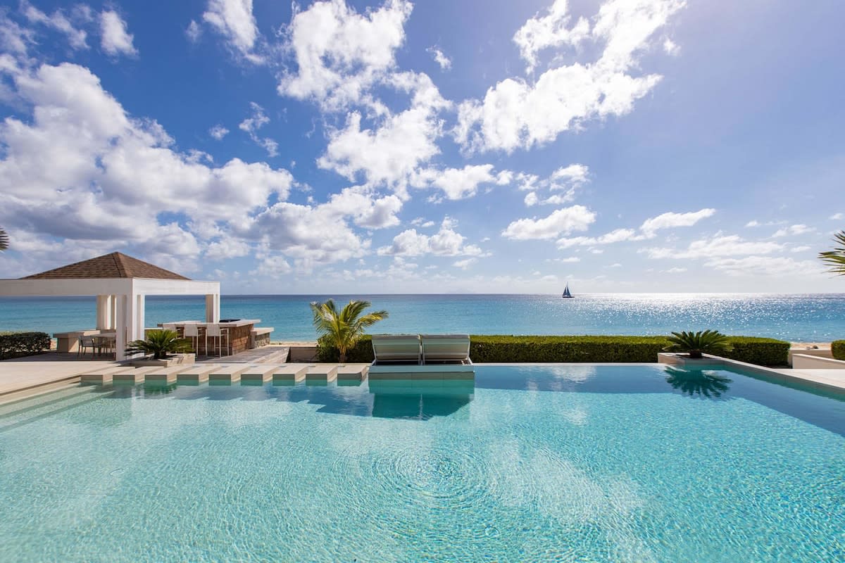 Turtle Nest, Beachfront Baie Longue Villa with Four King Suites Main View