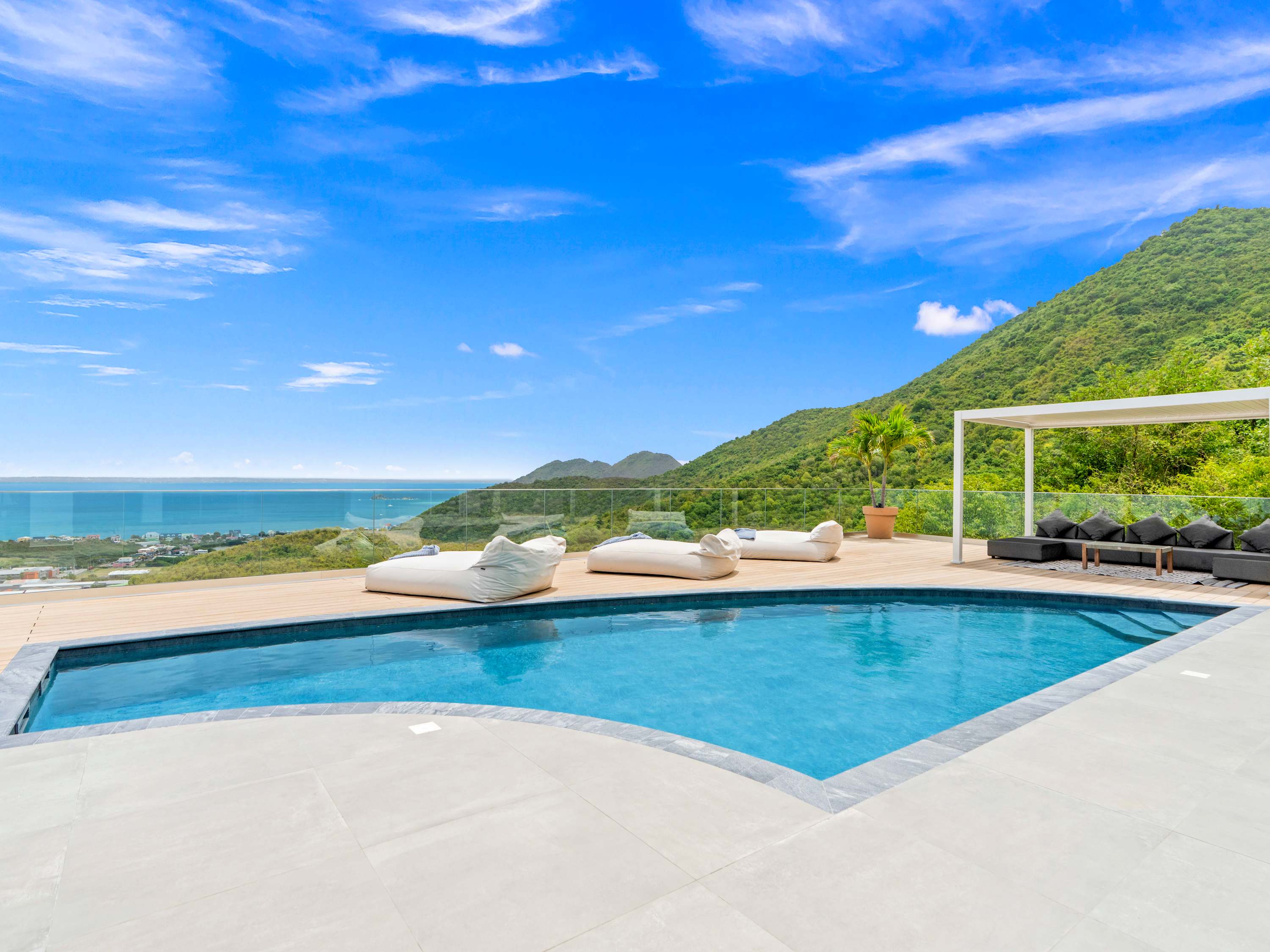 Villa Almaro, Modern Boho Hillside Villa with Anguilla Sea Views Main View