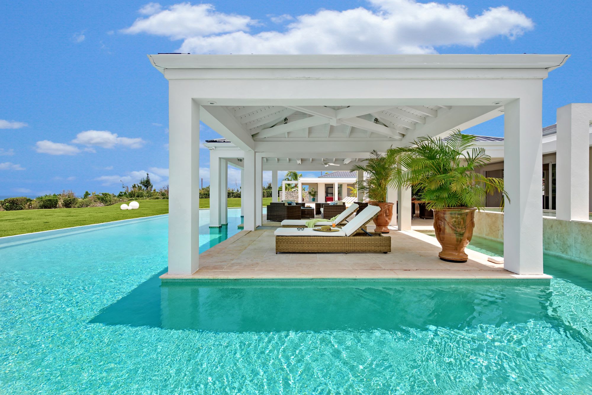 Villa Ambiance, a Terres Basses Estate with Panoramic Sea Views and Two Pools Main View