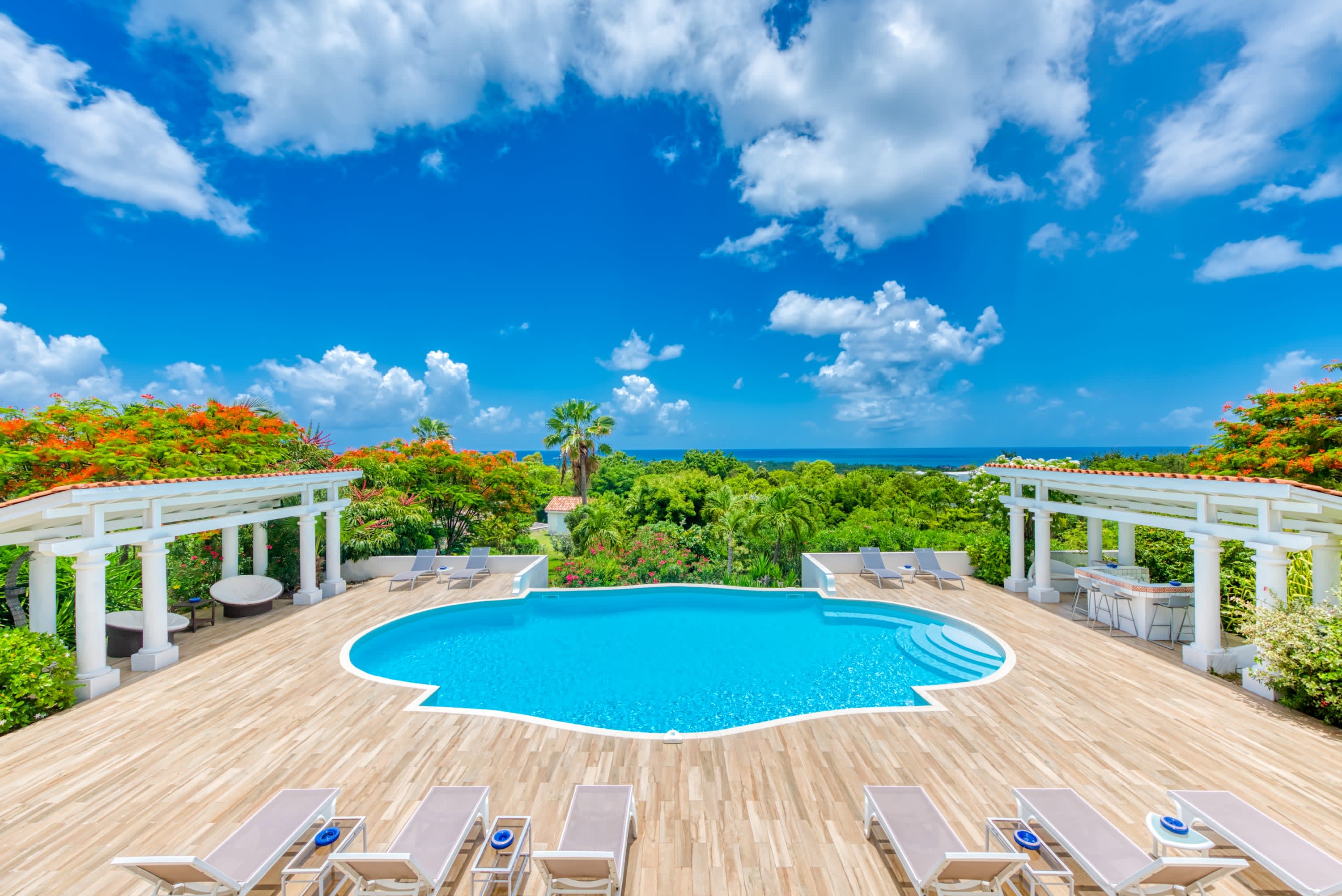 Villa Pamplemousse, Sea View Serenity in Les Terres Basses Main View