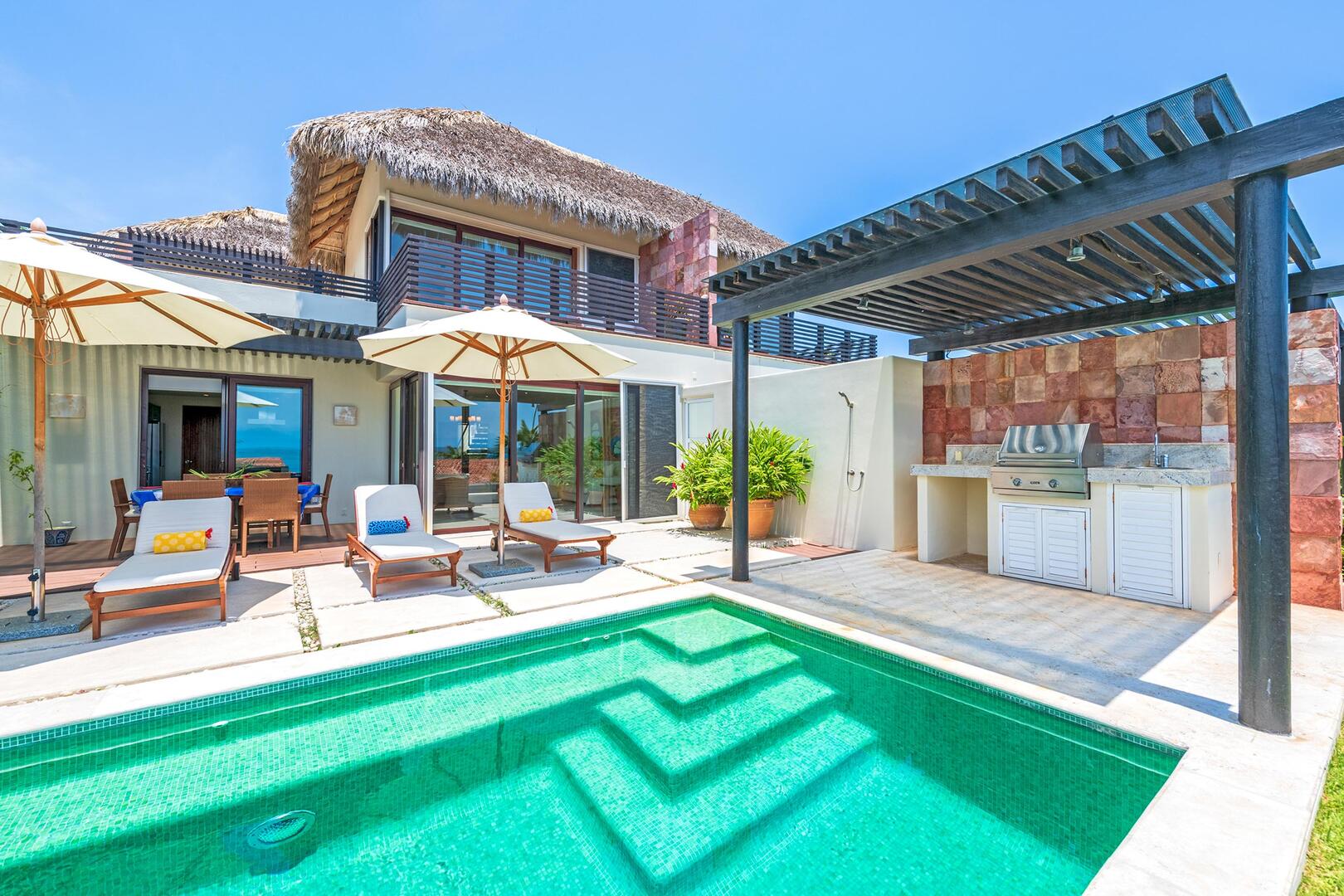 Villa Perla, a Three Bedroom Punta Mita Villa with Ocean Views, Infinity Pool and Beach Club Access Main View